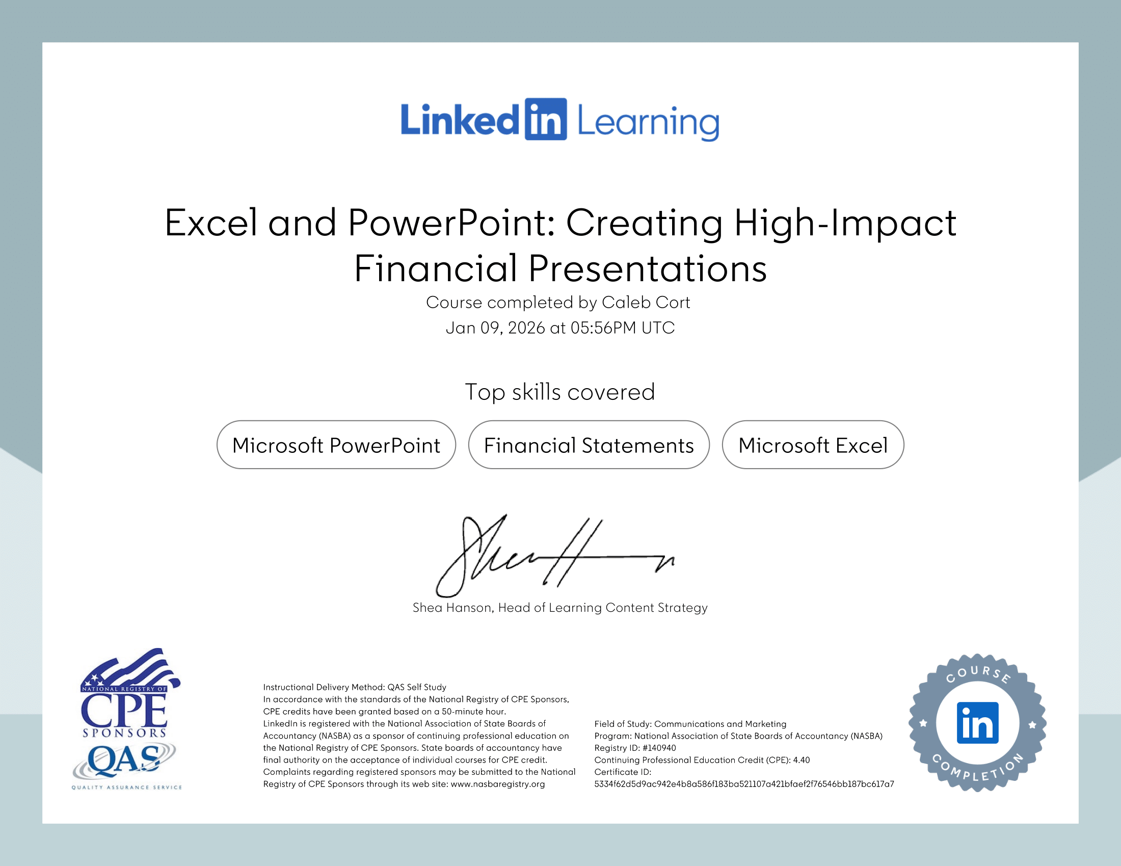 Excel and Powerpoint: Creating High-Impact Financial Presentations