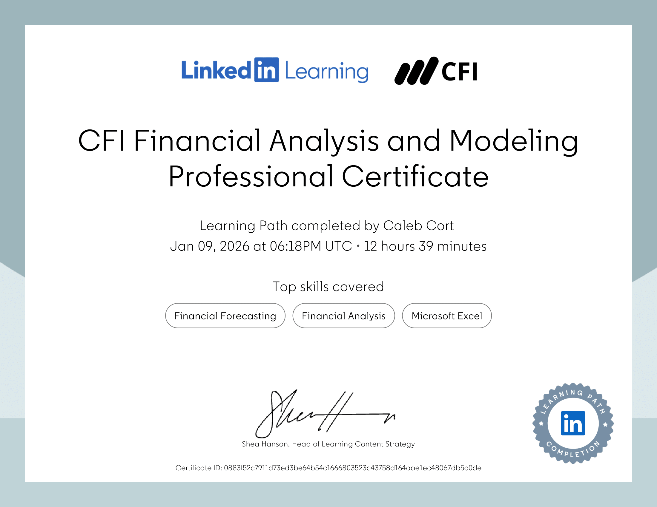 CFI Financial Analysis and Modeling Professional Certificate