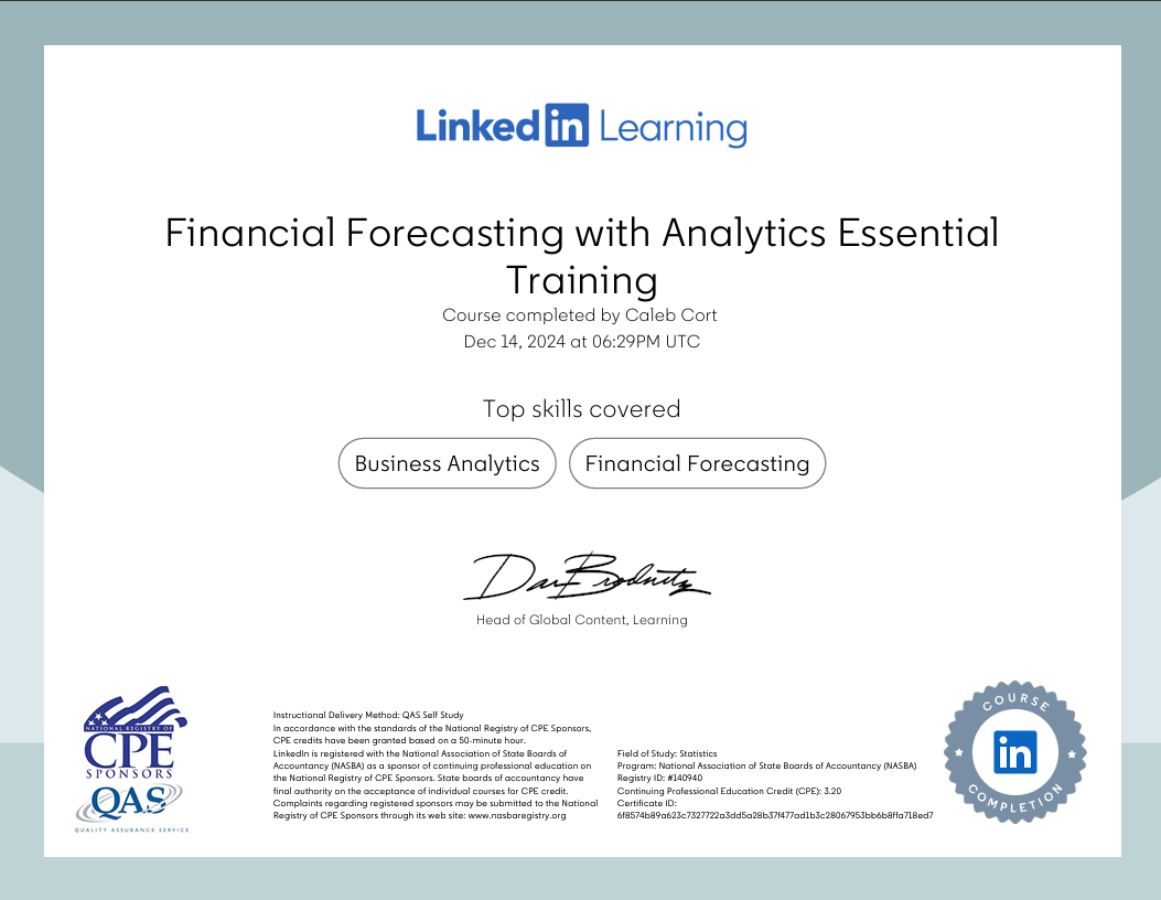 Financial Forecasting