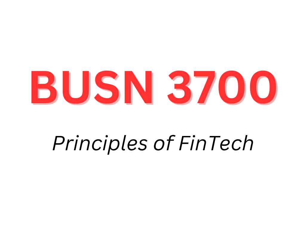 Principles of FinTech